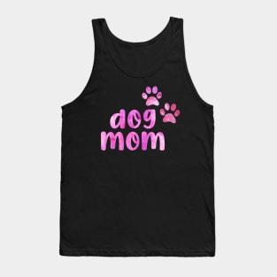 dog mom cute watercolour paws dog paw Tank Top